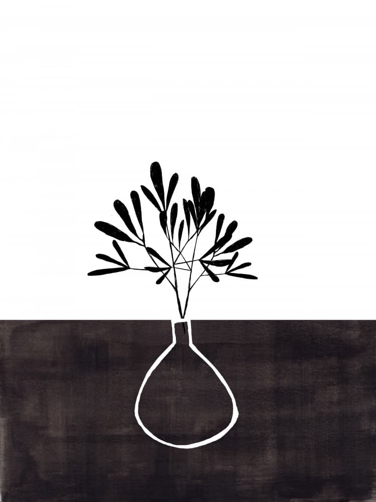 Abstract Rooted Plant by Ejaaz Haniff — canvas wall art