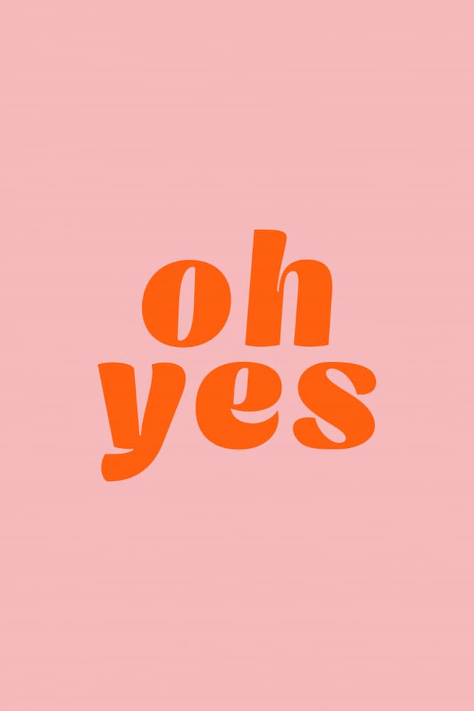Oh Yes Pink Retro by Maren Gross — canvas wall art