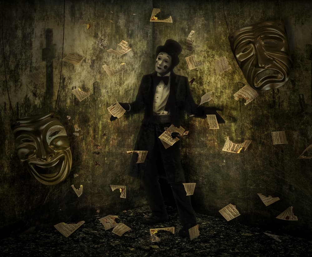 "Finita la commedia* by Natalia Simongulashvili   ( NATALIORION ) — canvas wall art