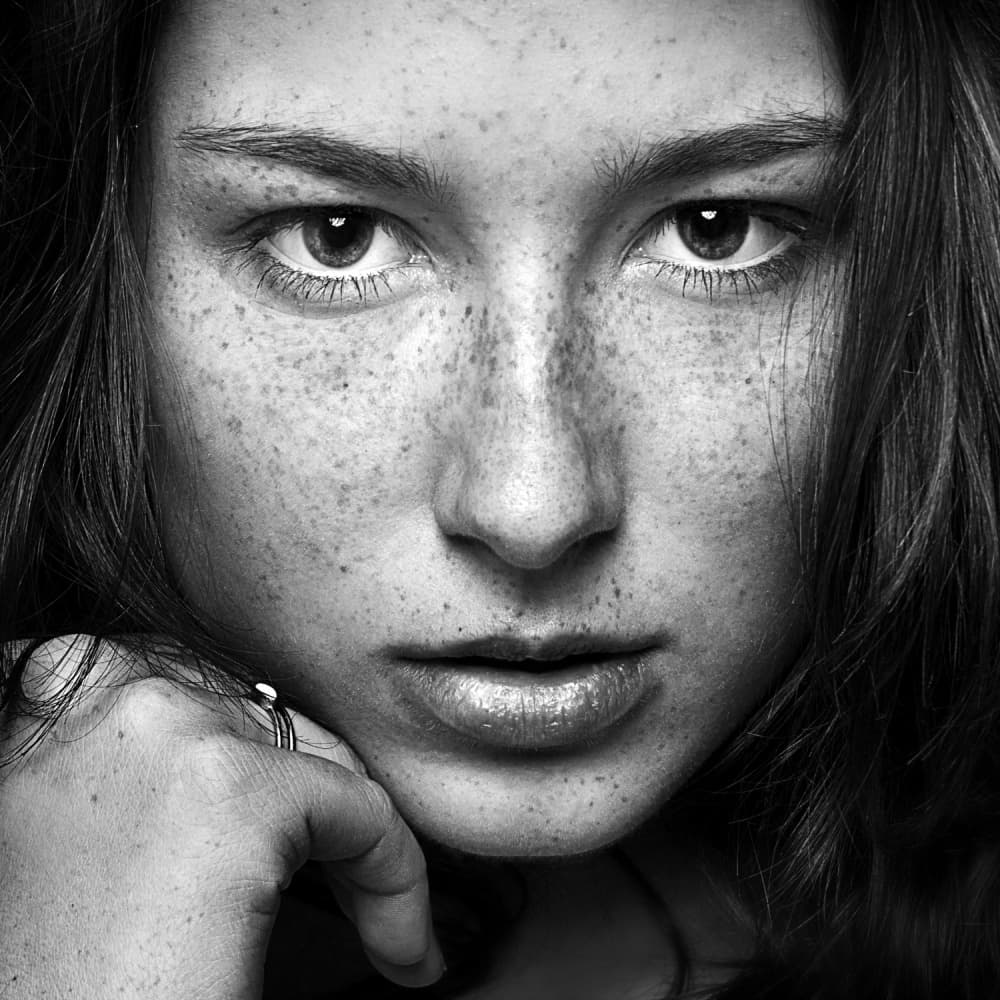 Soulful Freckled Portrait by Marc Meyer — canvas wall art