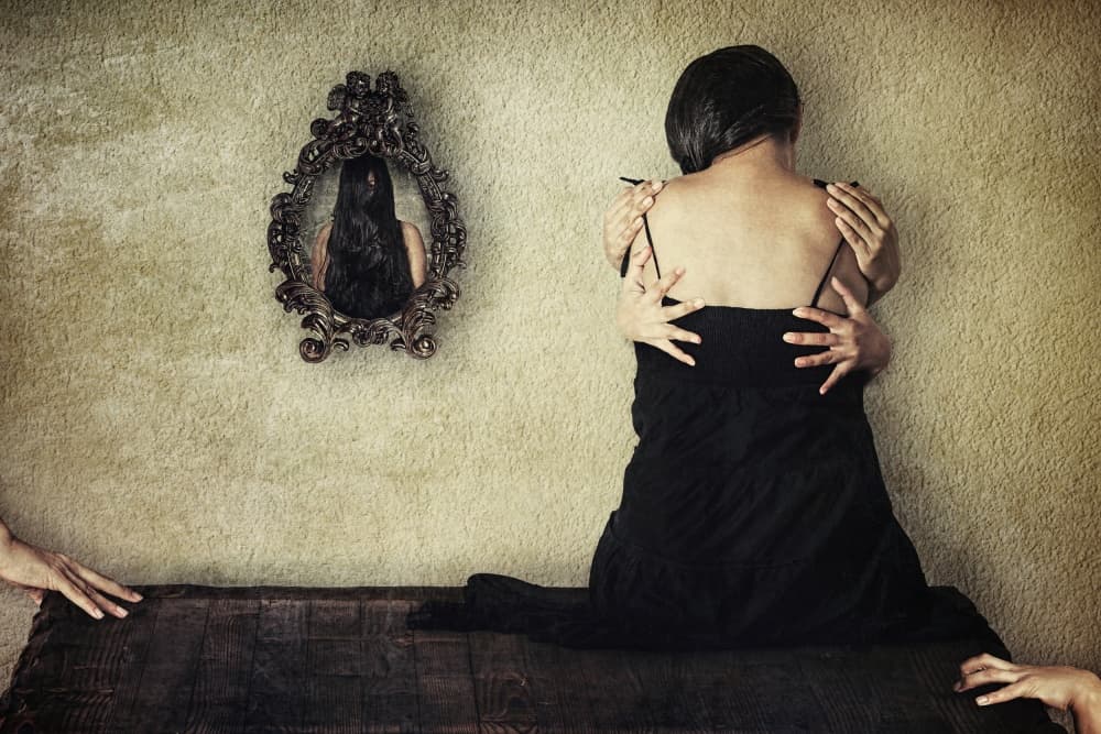 Quiet Self Embrace by Seyhan Terzioglu — canvas wall art