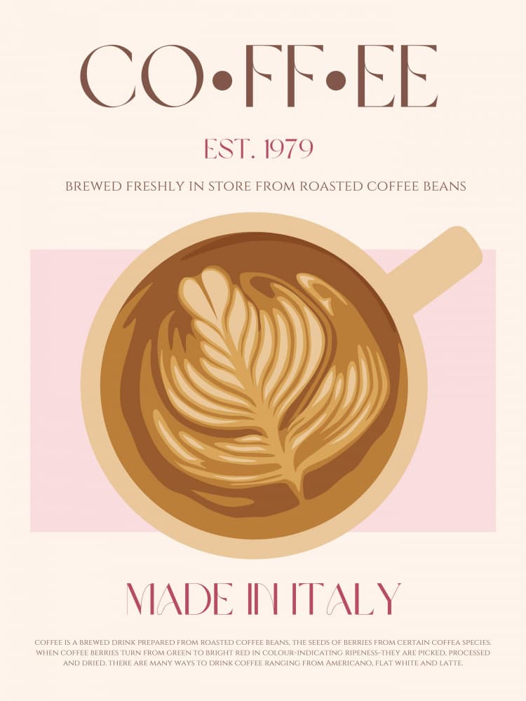 Italian Coffee Art by Nazma Khokhar — canvas wall art