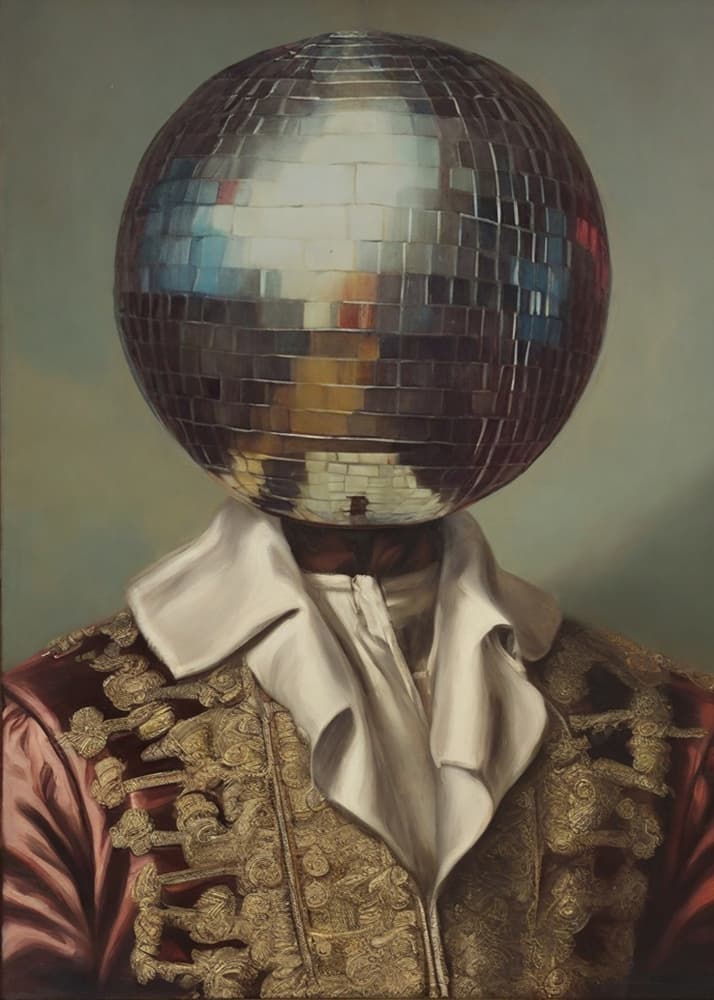 Baroque Disco Gentleman by The Art Concept — canvas wall art