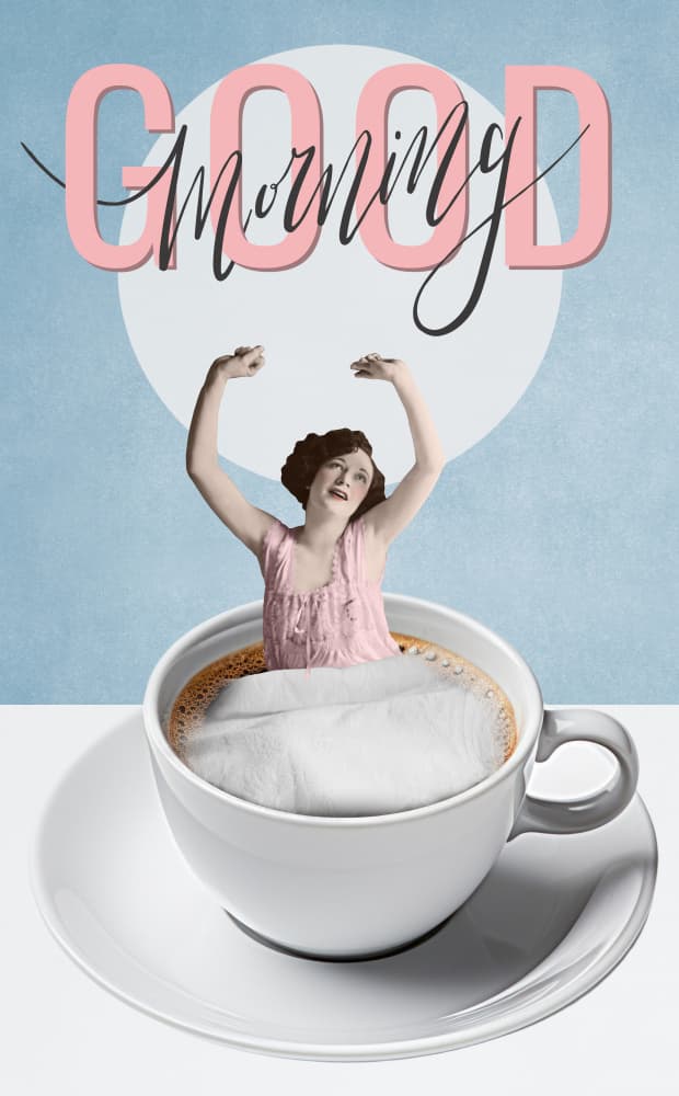Good Morning Coffee Joy by Marja van den Hurk — canvas wall art