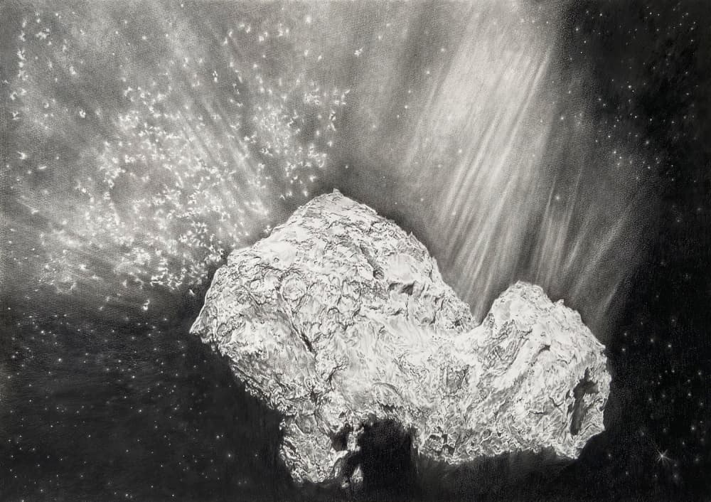Cosmic Comet Eruption by Anne Wölk — canvas wall art