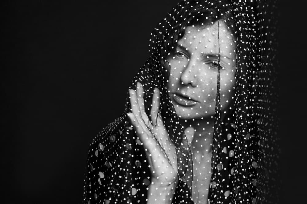 Elegant Veiled Beauty by Shuki Laufer — canvas wall art