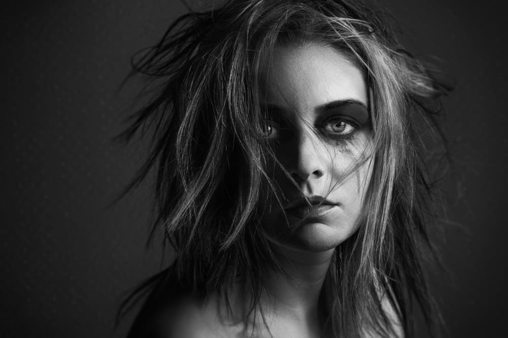 Dramatic Emotional Portrait by Danna Sladjana — canvas wall art