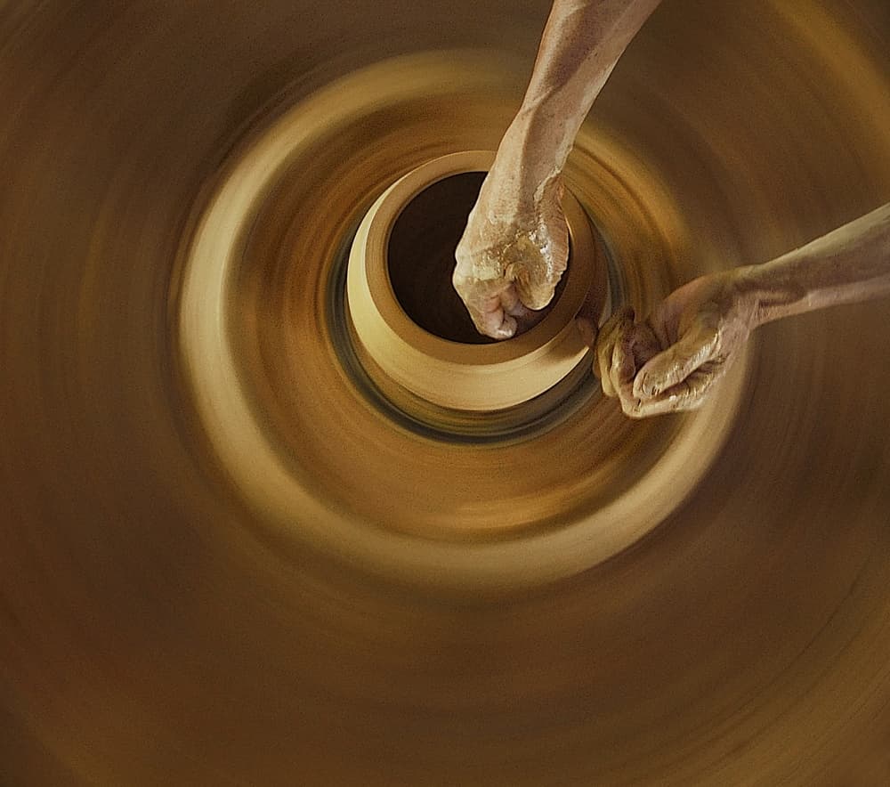 Potter's Hands At Work by dodyherawan — canvas wall art