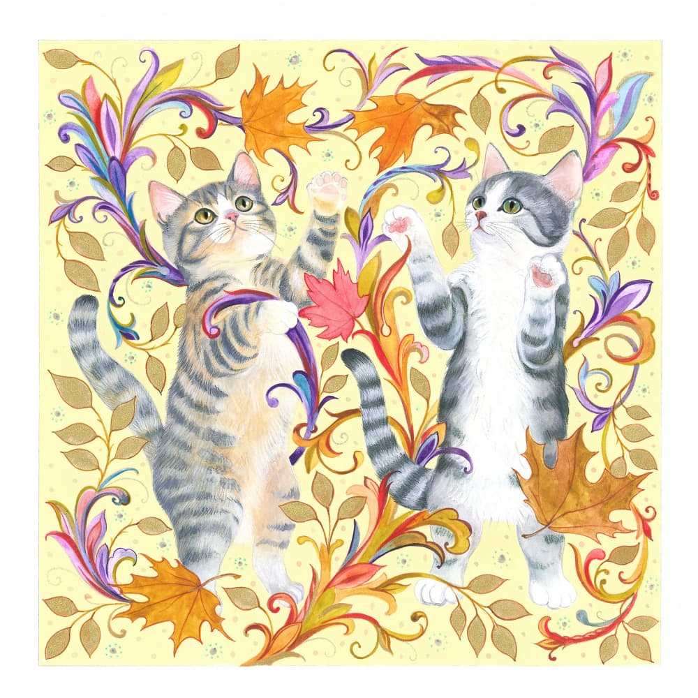 Playful Autumn Kittens by Isabelle Brent — canvas wall art