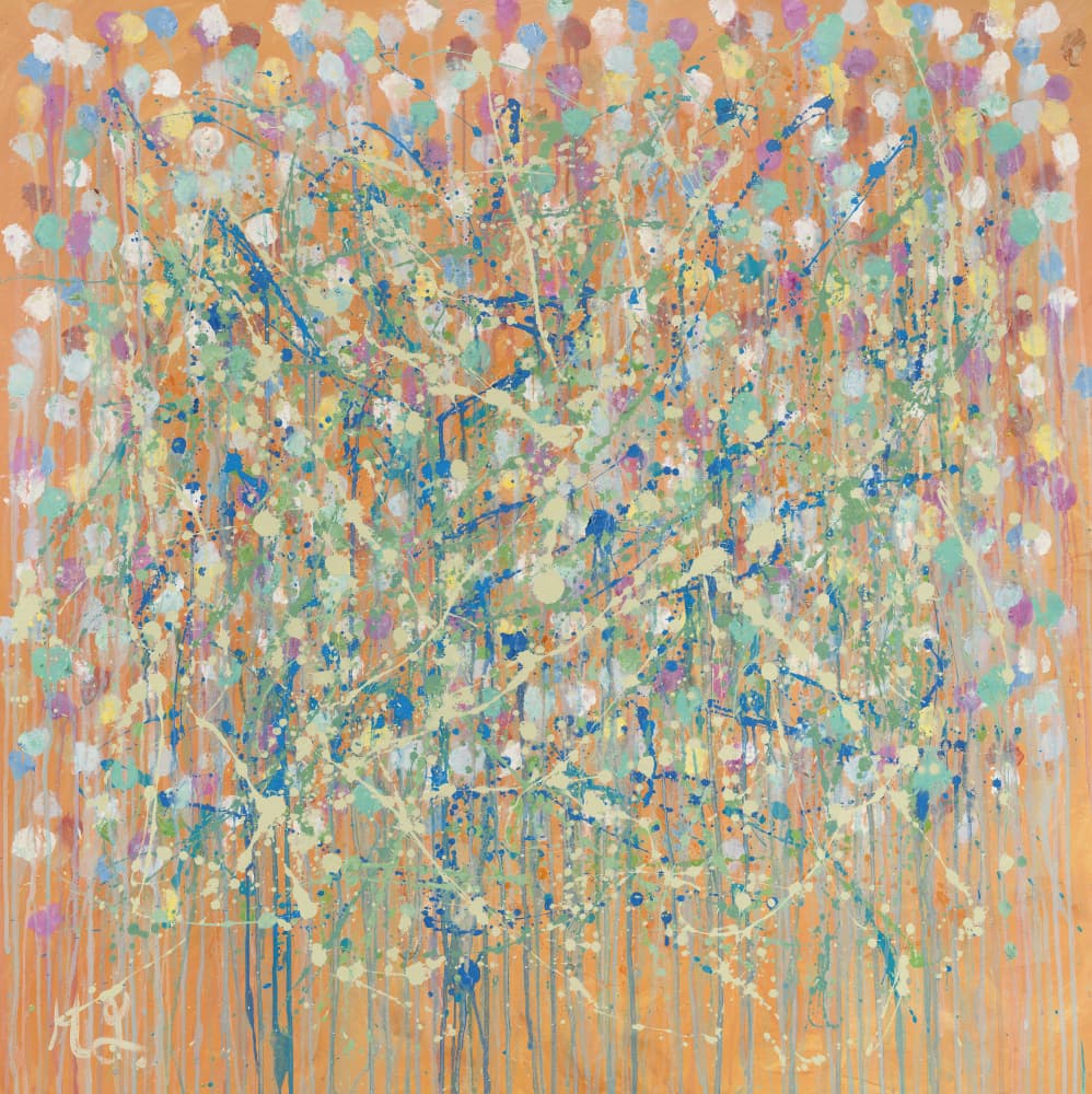 Vibrant Paint Splatters by Helen Joynson — canvas wall art