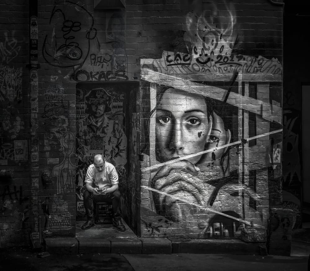 Urban Street Art Man by Irene Wu — canvas wall art