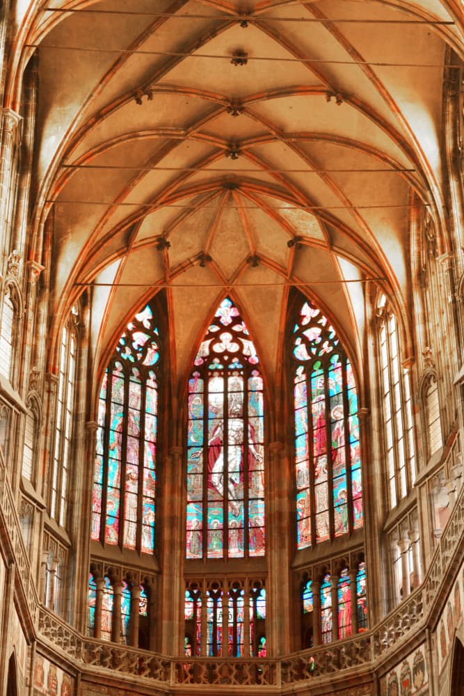 Majestic Church Stained Glass by Christina Sillen — canvas wall art