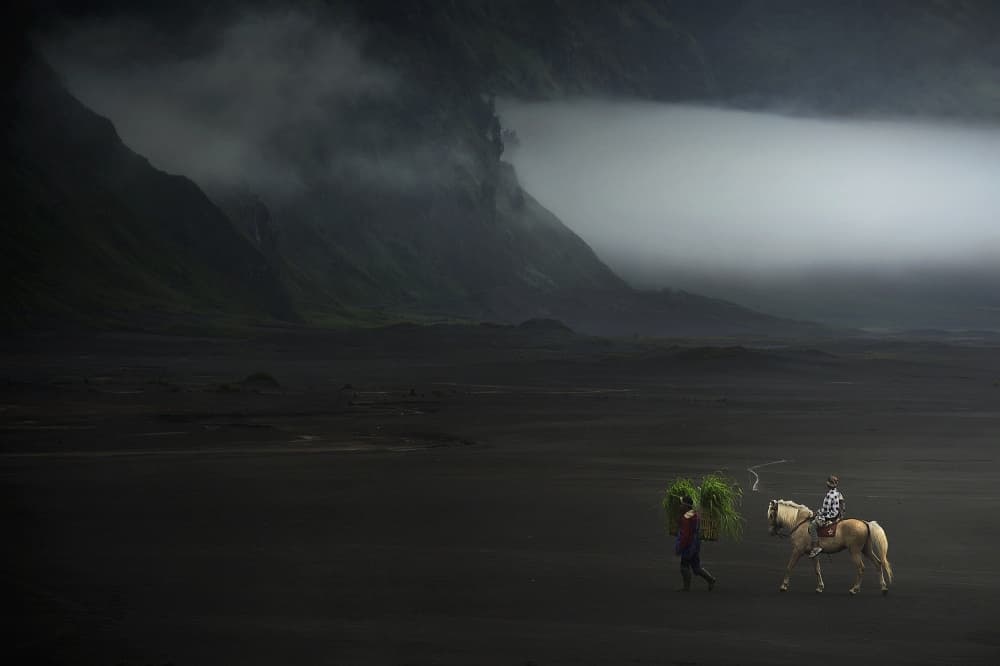 Misty Mountain Journey by dodyherawan — canvas wall art