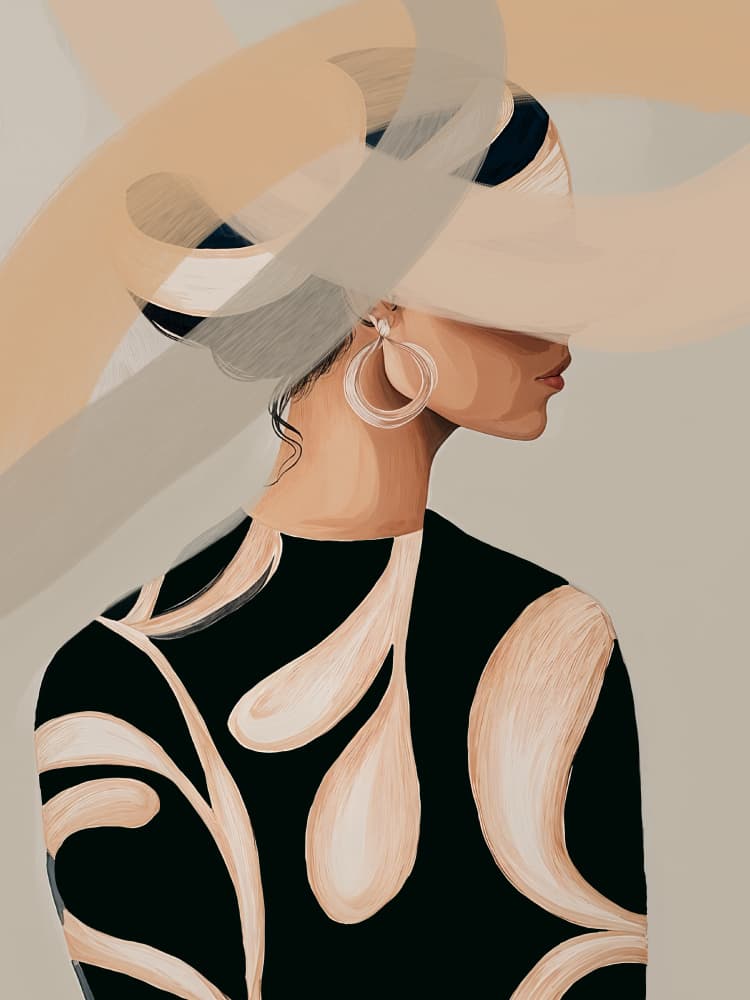 Abstract Fashion Portrait by Studio Palette — canvas wall art