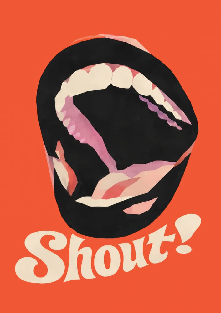 Open Mouth Shout by Patryk Krygowski — canvas wall art