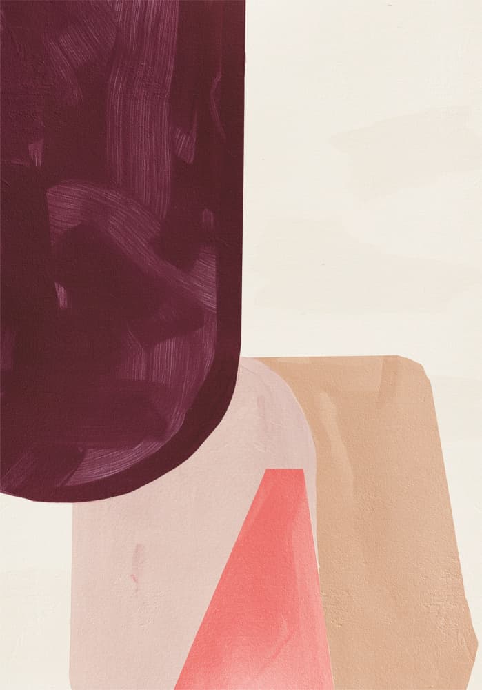 Curved Abstract Forms by Alma — canvas wall art