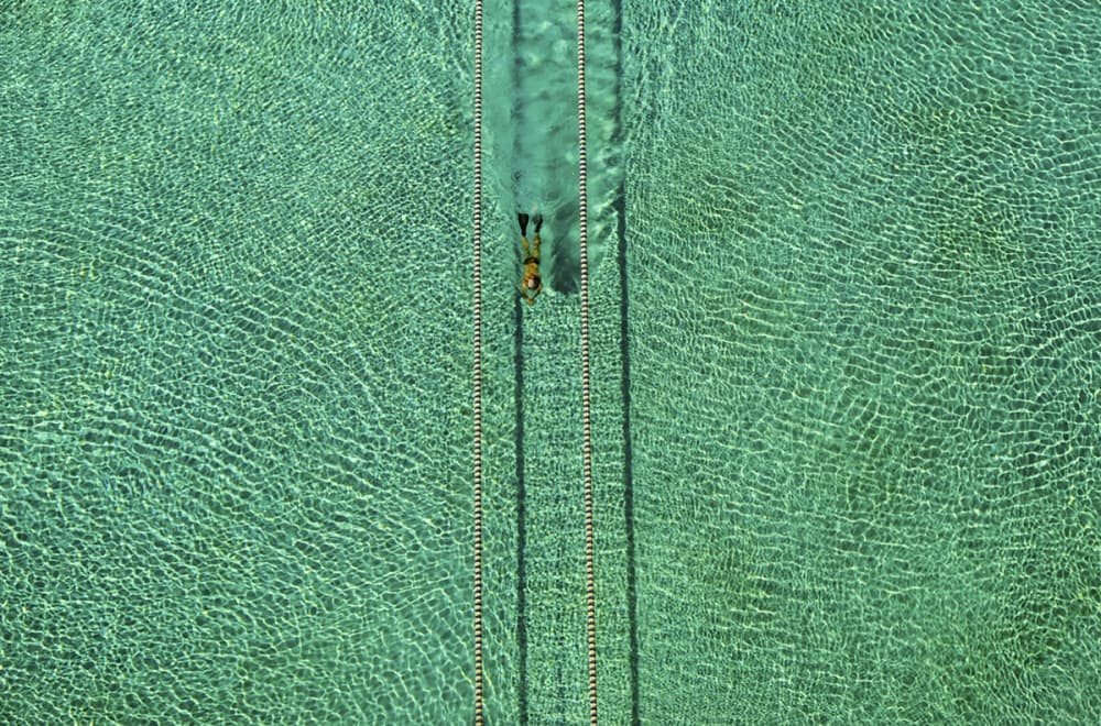 Overhead Swimmer by Hossein Nikzad Amoli — canvas wall art