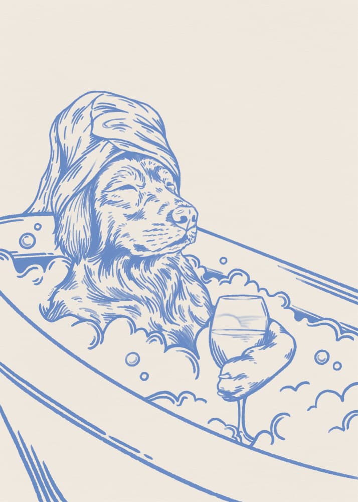 Pampered Dog Spa Day by Tara Royle — canvas wall art