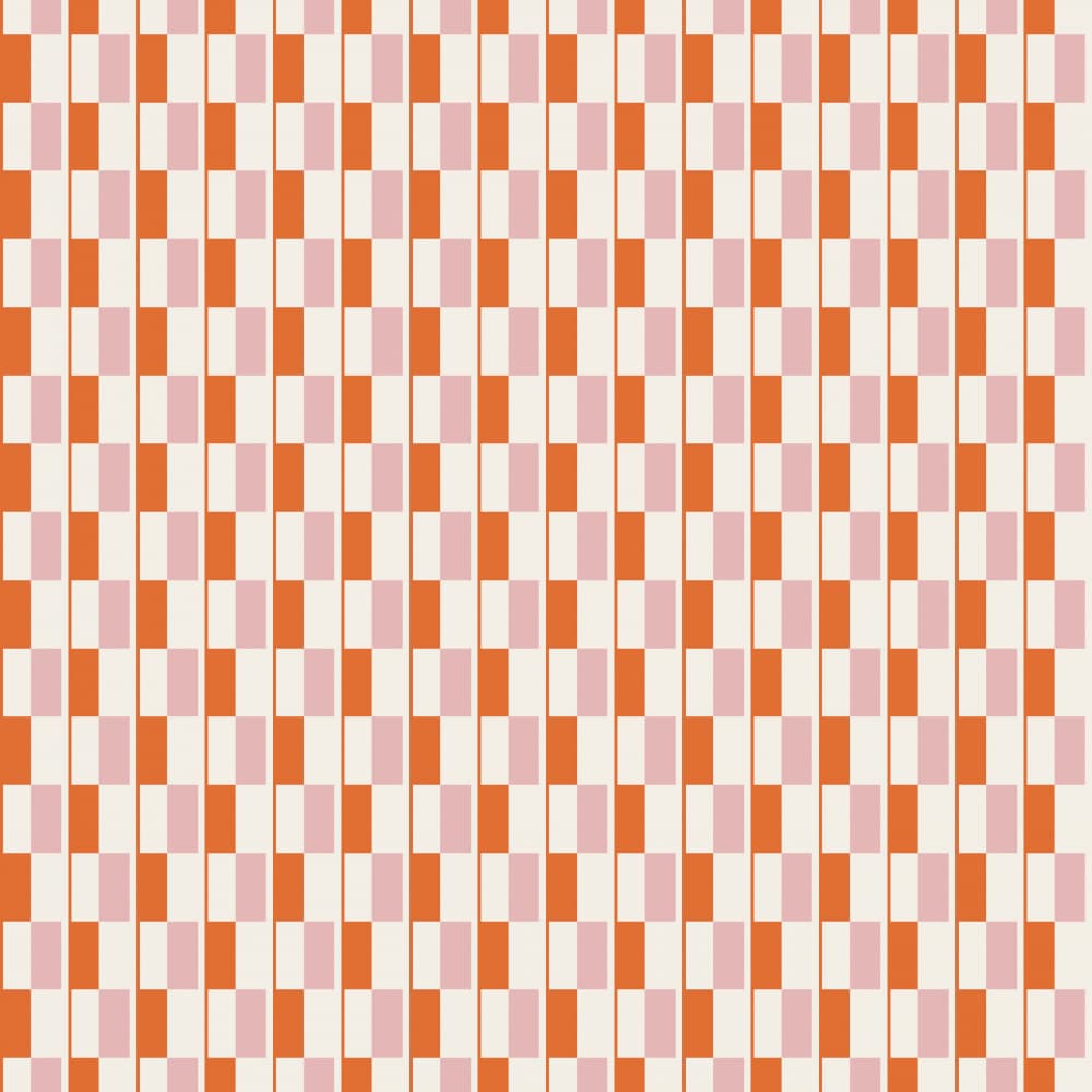 Retro Orange Pink Blocks by Little Dean — canvas wall art