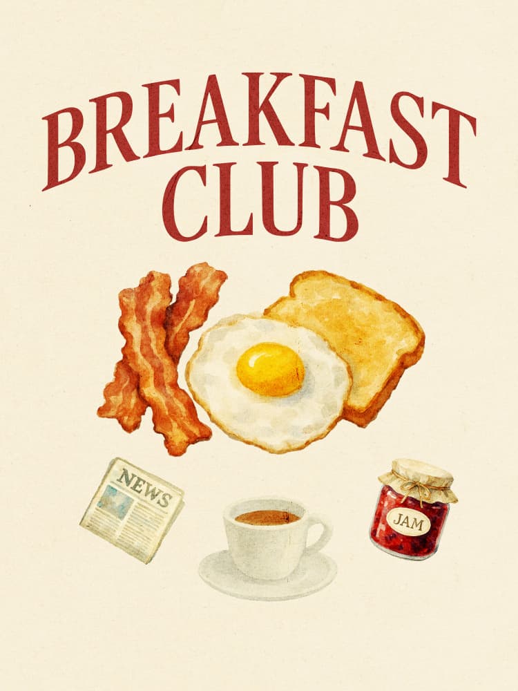 Classic Breakfast Club by Old Artists Studio IV — canvas wall art