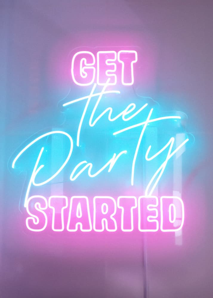 Get The Party Started Neon by Old Artists Studio III — canvas wall art