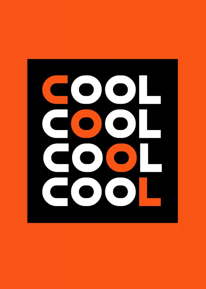 Orange Cool Grid by Andreas Magnusson — canvas wall art