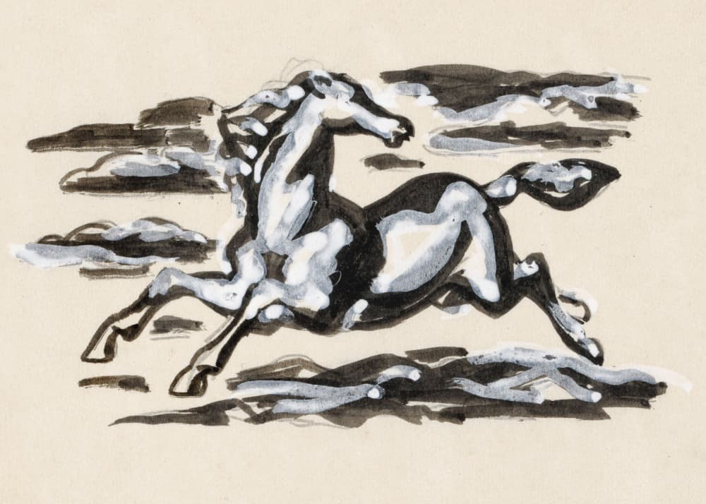 Galopperend Paard by Leo Gestel — canvas wall art