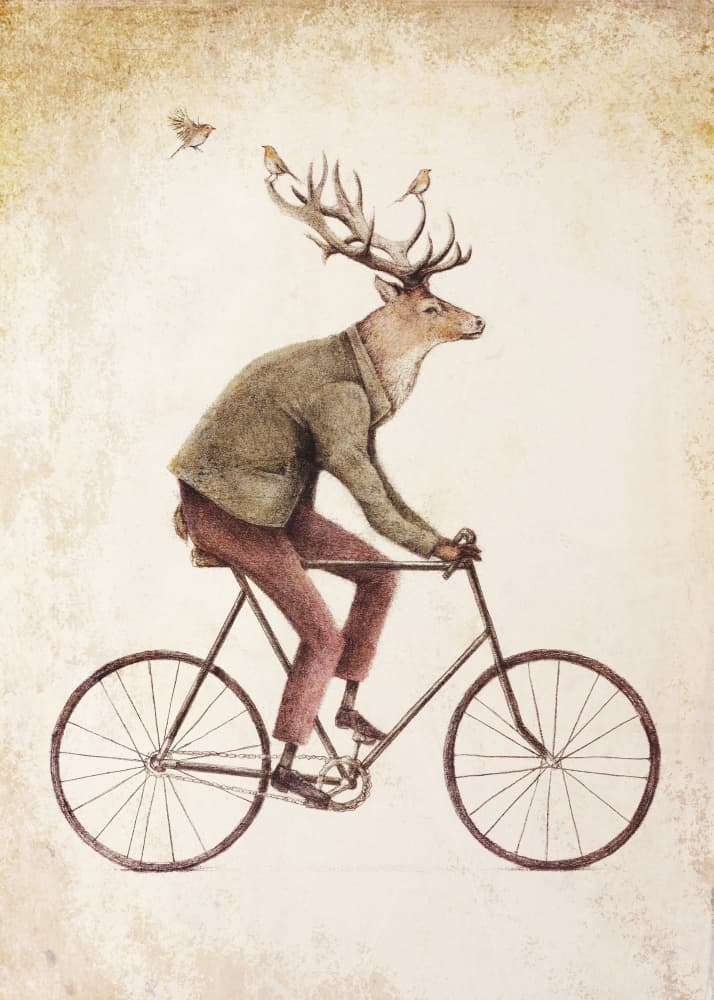 Even a Gentleman rides by Mike Koubou — canvas wall art