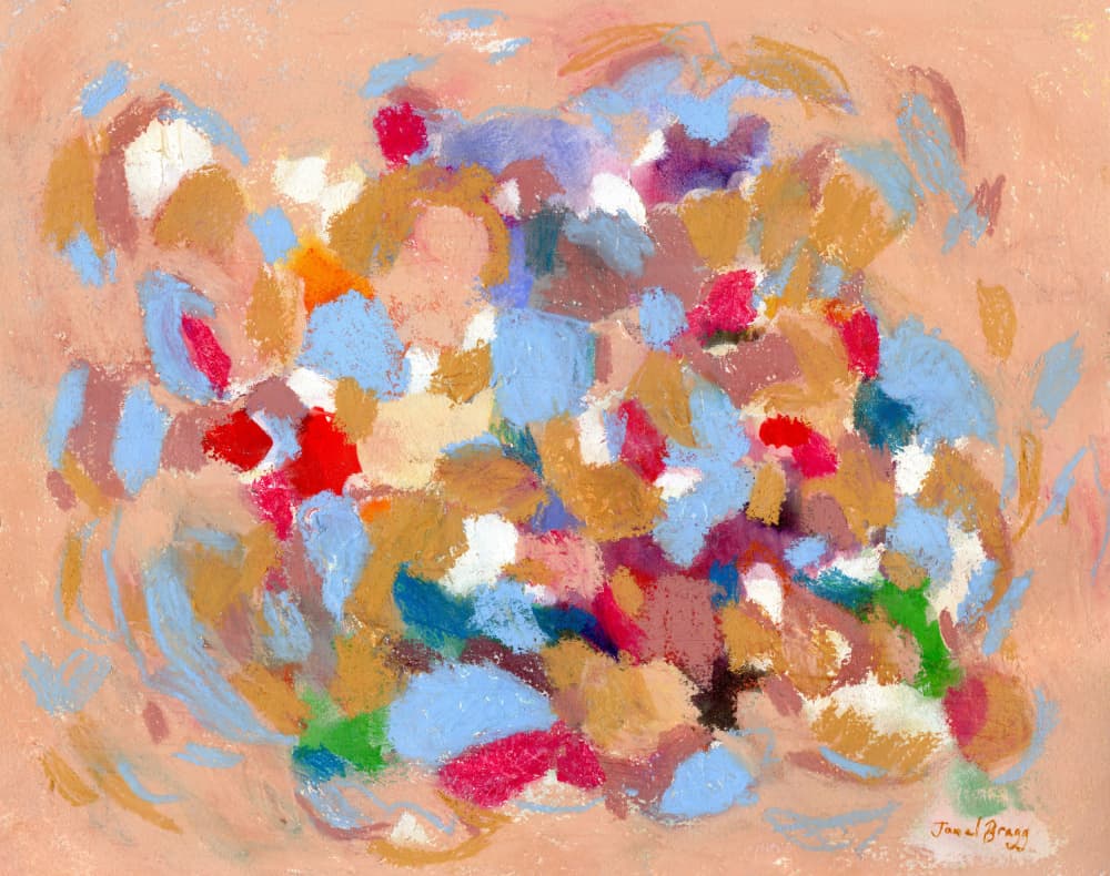 Vibrant Abstract Strokes by Janel Bragg — canvas wall art