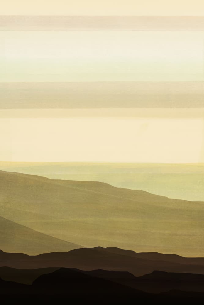 Serene Layered Landscape by cartissi — canvas wall art