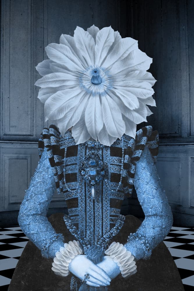 Regal Flower Figure by Marja van den Hurk — canvas wall art