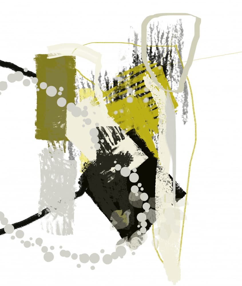 Abstract Olive Forms by Pelin Atilla — canvas wall art