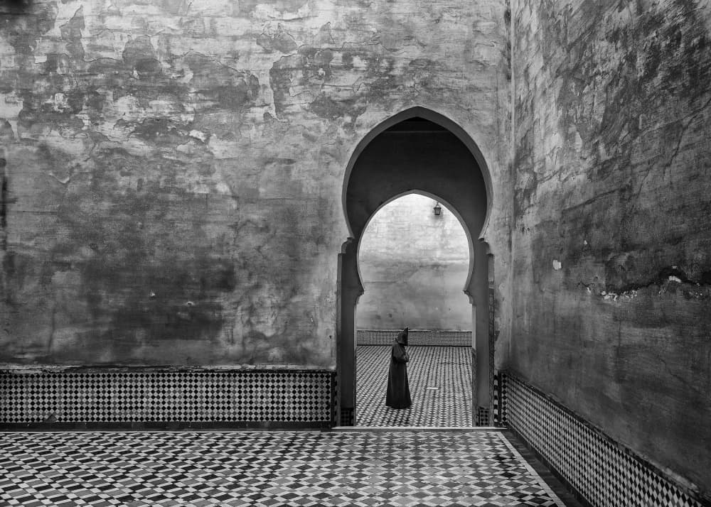 Moroccan Archway Solitude by Ali Khataw — canvas wall art