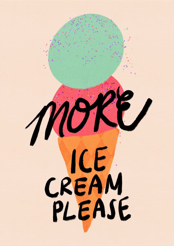 More Ice Cream Please by Dirkie Nell — canvas wall art