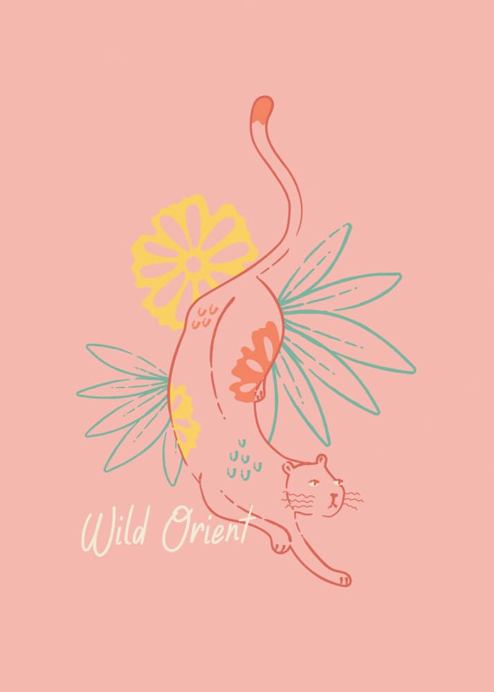Wild Orient Cat by Weronika Gross — canvas wall art