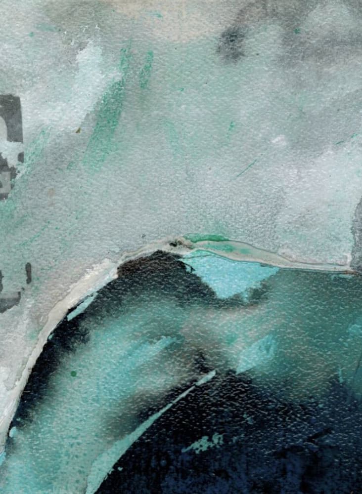 Deep Aqua Flow by Deb Chaney — canvas wall art