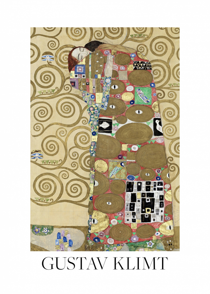 Fulfillment (1910–1911) Poster by Gustav Klimt — canvas wall art
