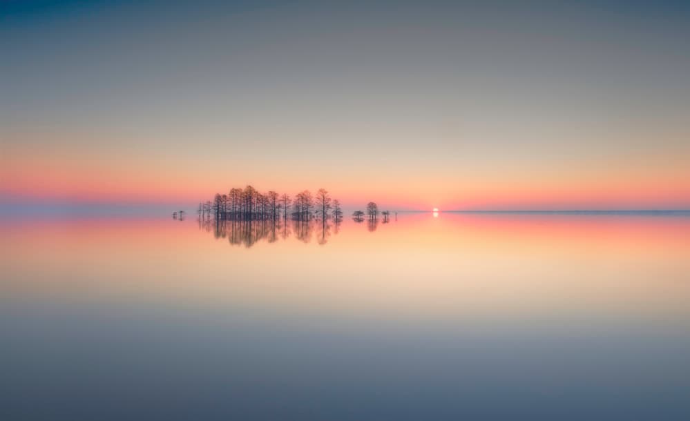 Mirror Lake Sunset by Liyun Yu — canvas wall art