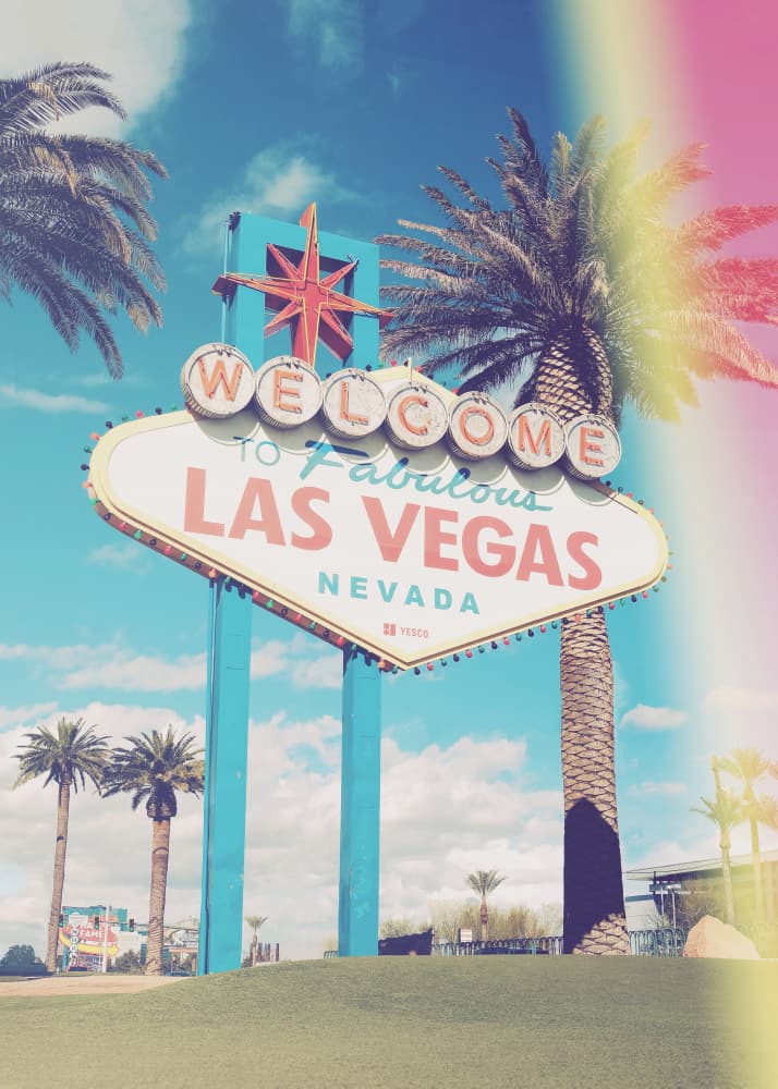 Fabulous Las Vegas Welcome Sign by Old Artists Studio III — canvas wall art