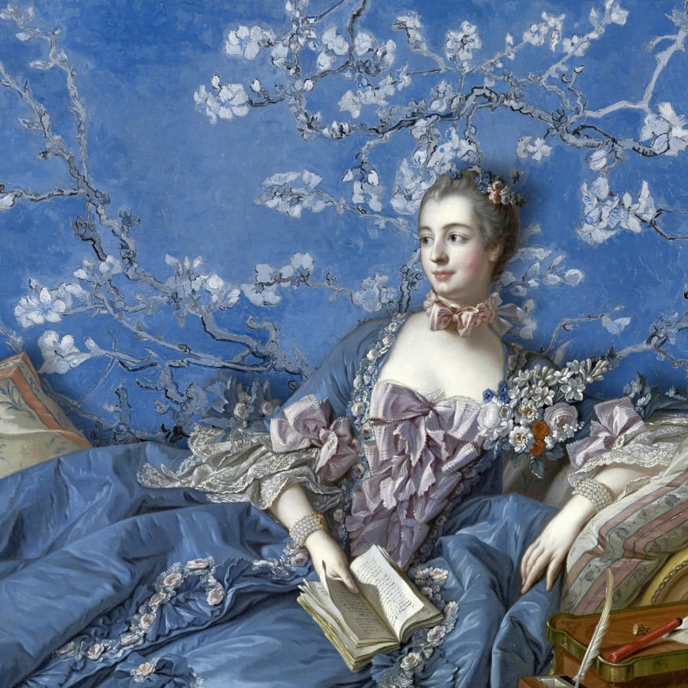 Elegant Woman Reading by Marja van den Hurk — canvas wall art