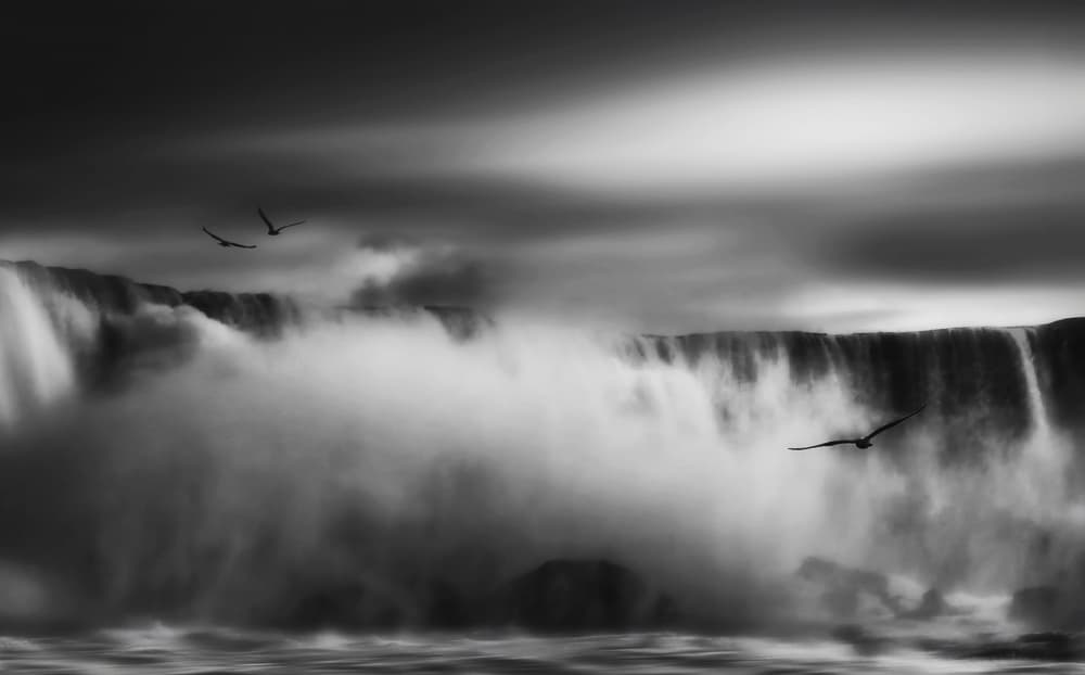Misty Falls Flight by Yvette Depaepe — canvas wall art
