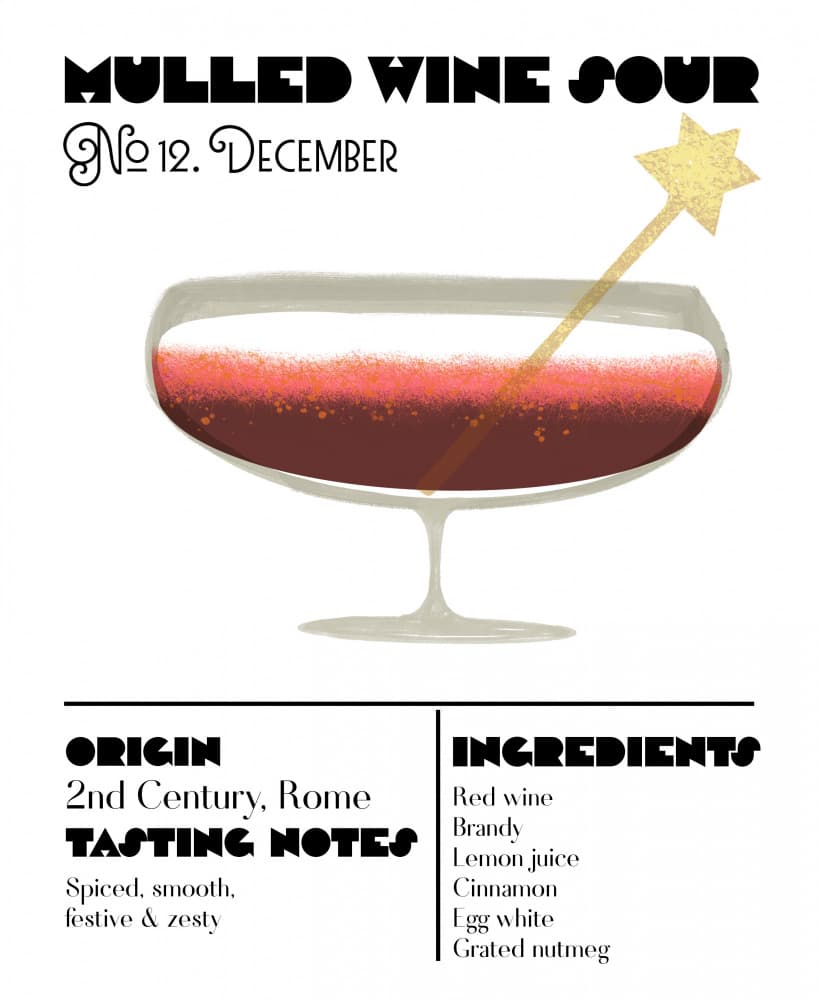 Festive Mulled Wine Sour by Charlotte Trudgett — canvas wall art
