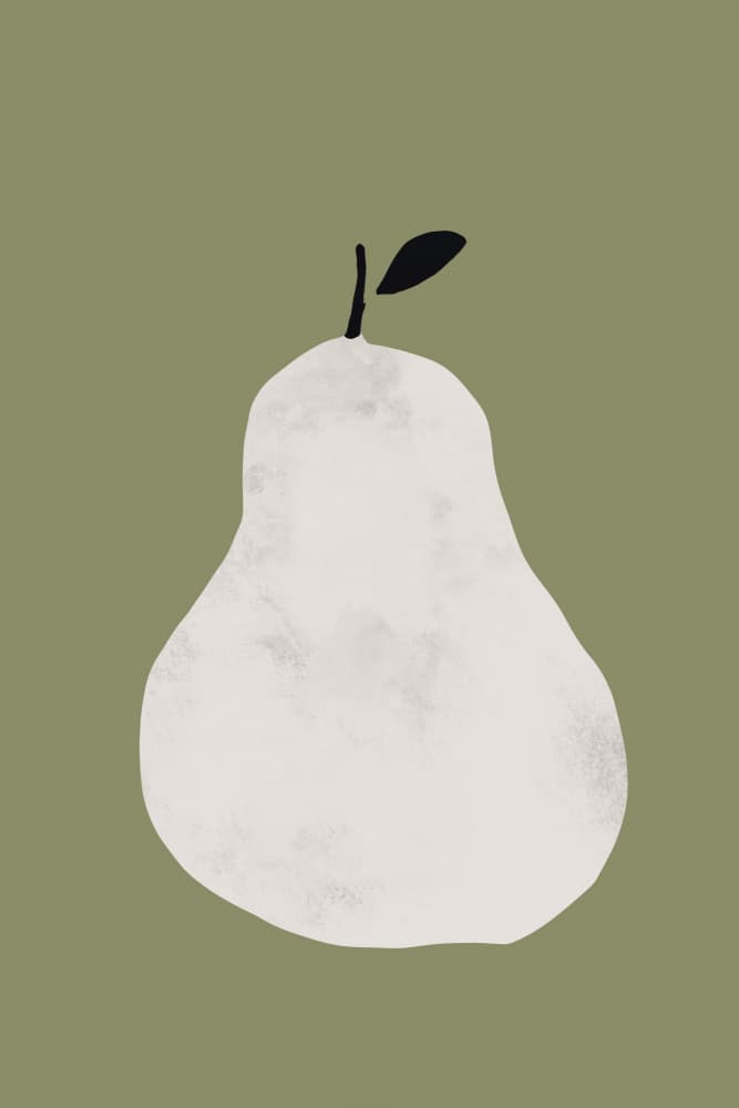 Minimal Pear Still Life by Danushka Abeygoda — canvas wall art