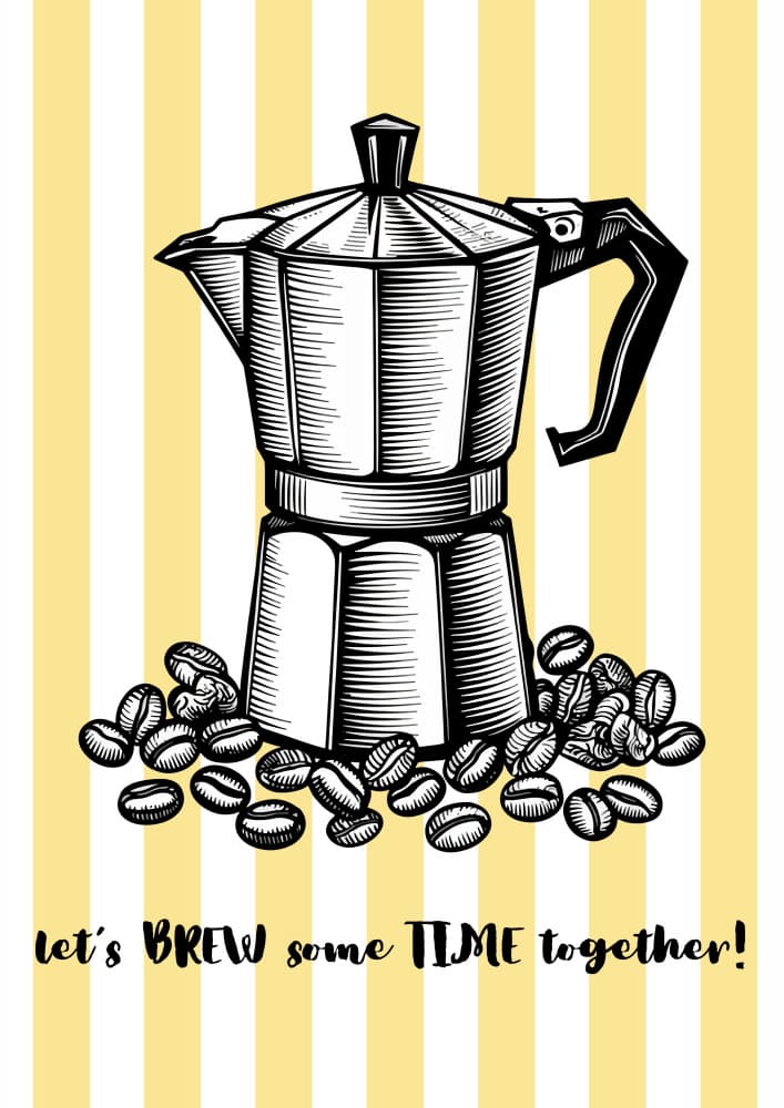 Classic Moka Pot Coffee by Soniya Vijayakumar — canvas wall art