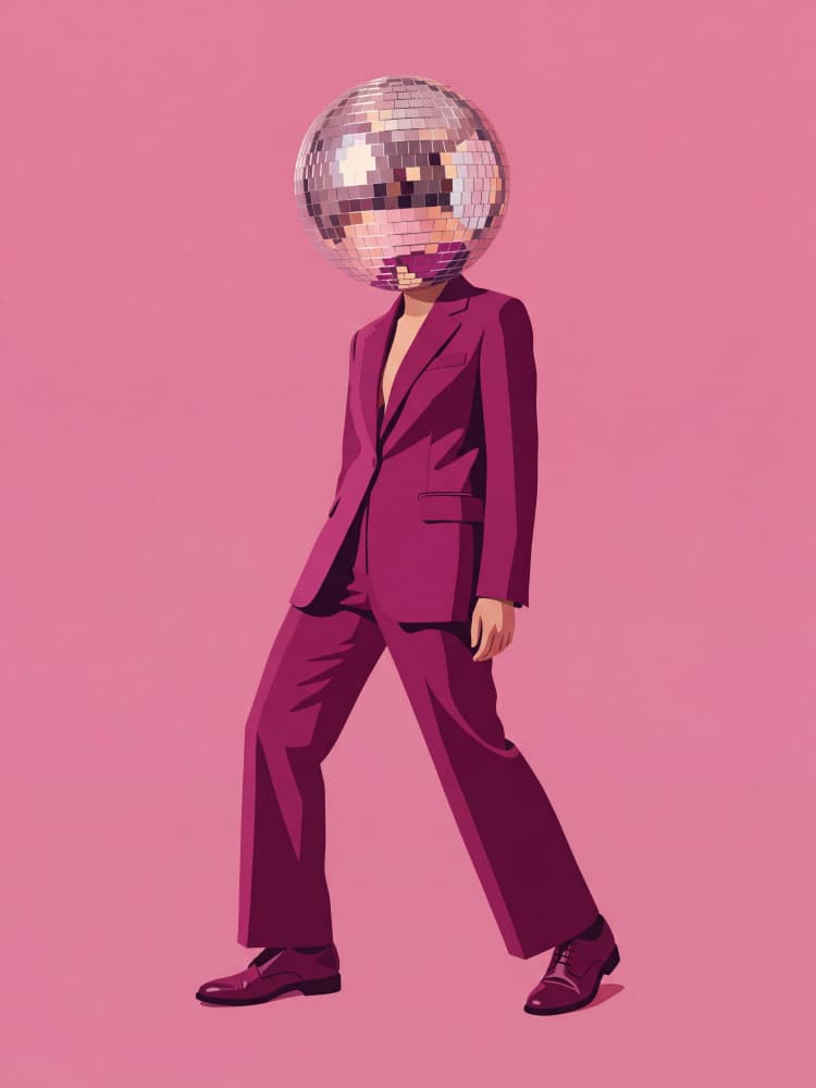 Pink Disco Suit by Andreas Magnusson — canvas wall art