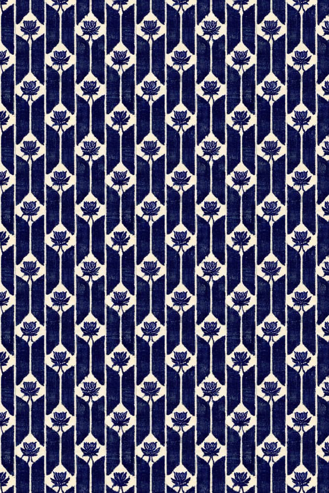 Lotus Harmony Pattern by Treechild — canvas wall art