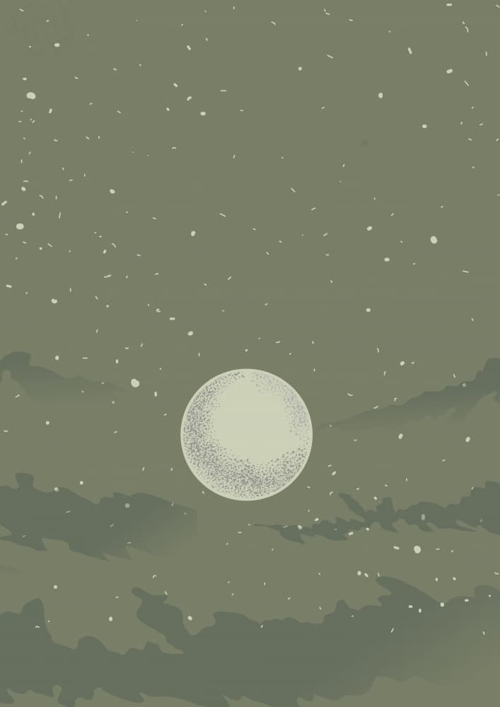 Serene Lunar Glow by Nicholas — canvas wall art