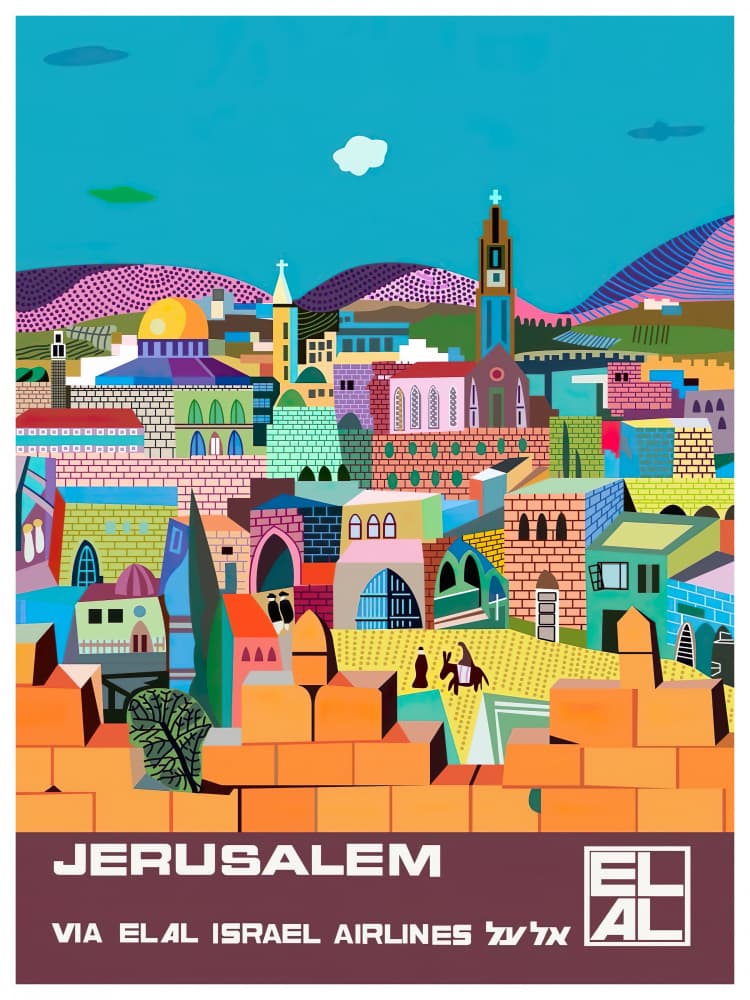 Vibrant Jerusalem Old City by Chad Hyde — canvas wall art