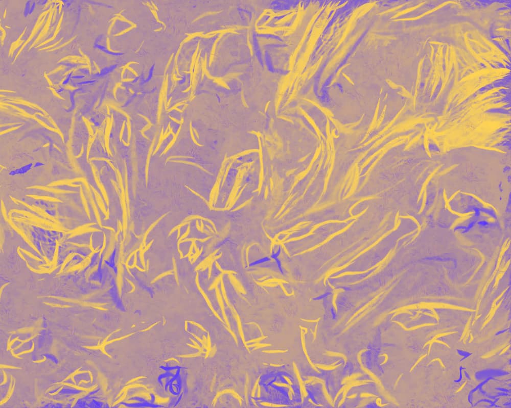 Dynamic Purple Yellow by Uma Gokhale — canvas wall art