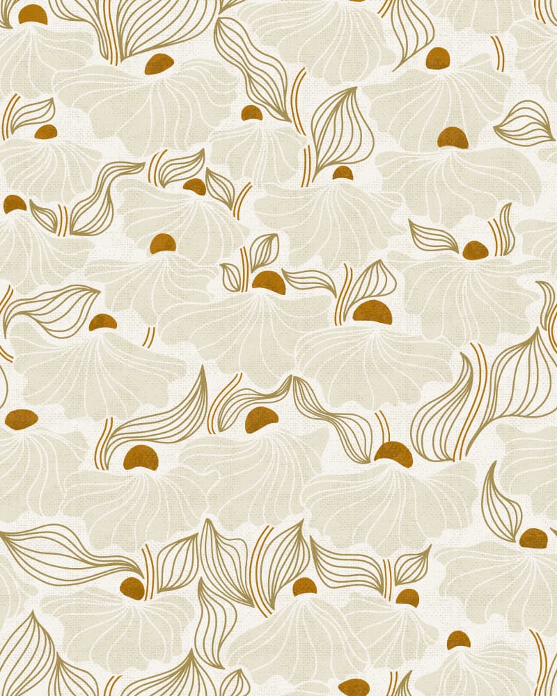 Soft Cream Flowers by Annick — canvas wall art